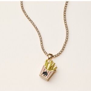 Kate Spade NY x Target pave French fries charm tennis necklace NWT